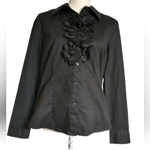 Spenser Jeremy Black Ruffled Blouse